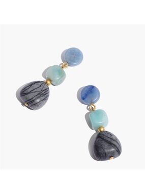 Madewell Semiprecious Stone Drop Earrings Blue